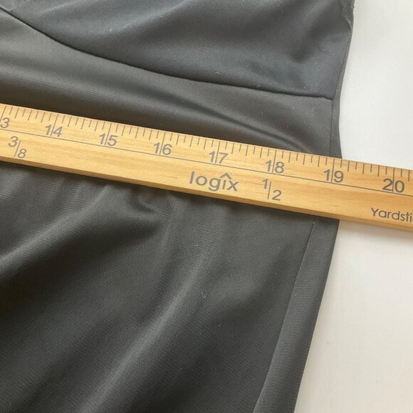 VTG 70's Vanity Fair 1XL Black Lace Trim Nylon Slip Dress Adjustable Whimsygoth - Picture 4 of 11